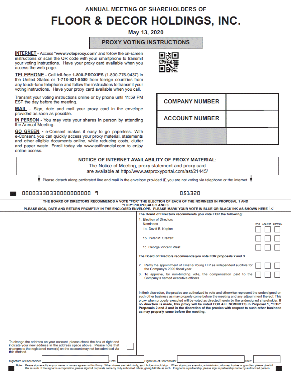 Form Def 14a Floor Decor Holdings For May 13