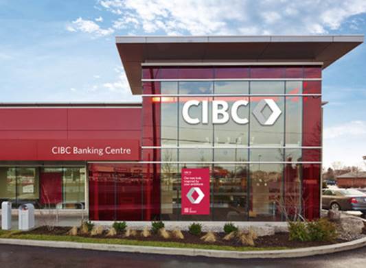 CIBC Banking Centre featuring the bank???s new logo and brand look. (CNW Group|CIBC)