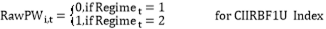 Formula:RawPWi,t=0,if Regimet=11,if Regimet=2 for CIIRBF1U Index