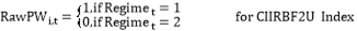 Formula:RawPWi,t=1,if Regimet=10,if Regimet=2 for CIIRBF2U Index