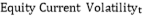 Formula:Equity Current Volatilityt