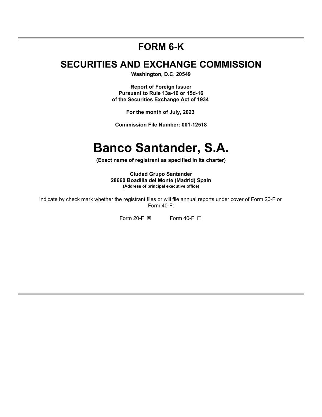 Santander plans to return half of profits to shareholders