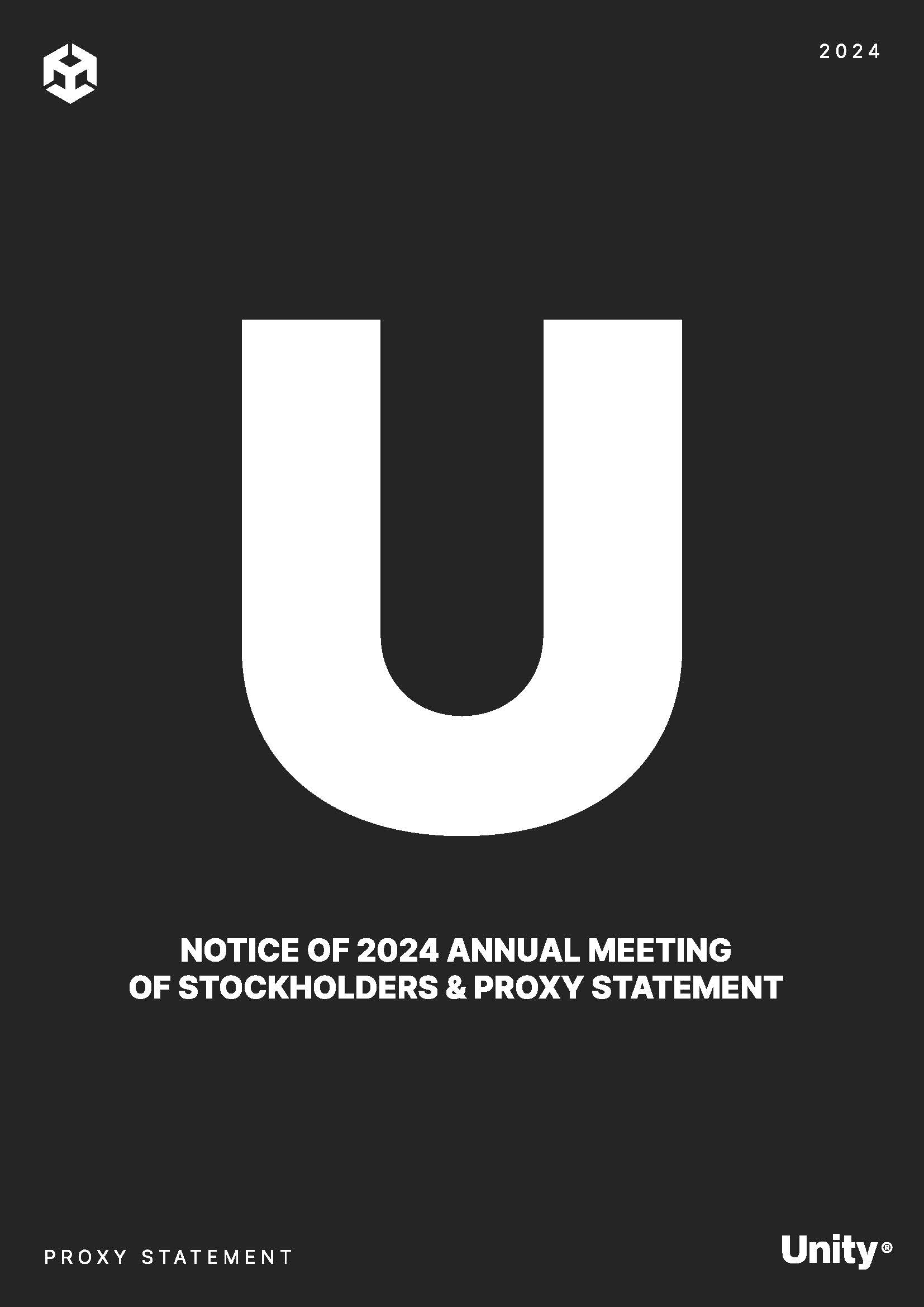 Form DEF 14A Unity Software Inc. For: Jun 05