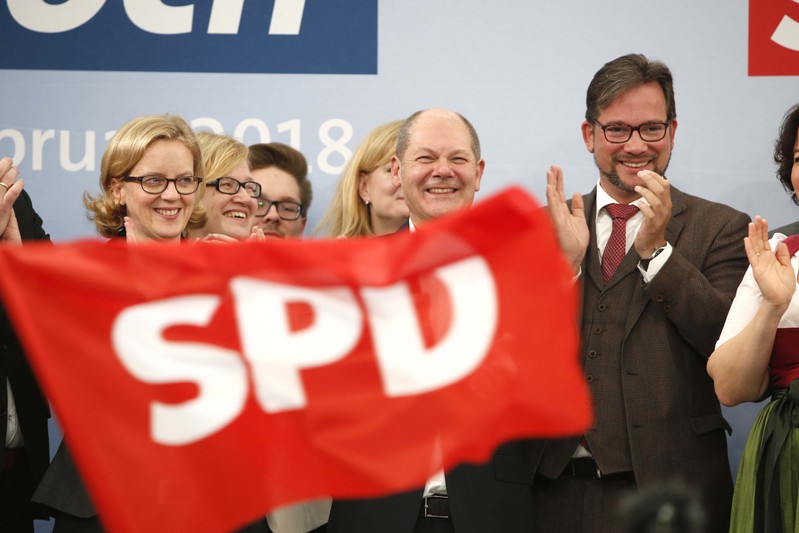 Image result for Germany's SPD vows to clash with 'down for the count' Merkel