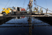 Specialists work at a drilling rig at the Airankol oil field operated by Caspiy Neft in the Atyrau region, Kazakhstan, April 20, 2026. REUTERS/Pavel Mikheyev