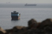 Vessels in the Strait of Hormuz, as seen from Musandam, Oman, August 3, 2026. REUTERS/Stringer