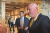U.S. Federal Reserve Chairman Kevin Warsh walks into the opening dinner of the Kansas City Fed’s annual economic symposium in Jackson Hole, Wyoming, U.S., August 27, 2026. Picture taken with a mobile phone. REUTERS/Ann Saphir