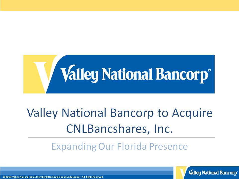 Form 8 K Valley National Bancorp For May 27